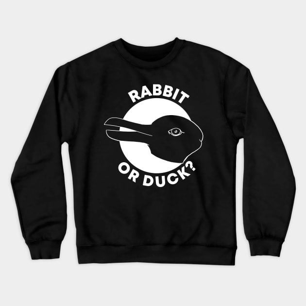 Rabbit or Duck Crewneck Sweatshirt by polliadesign